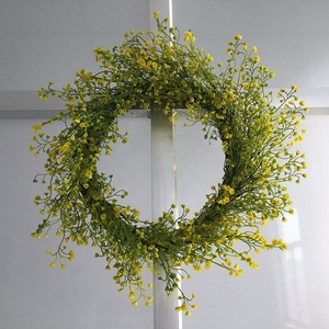 2019 New Design Artificial Leaves Wreath 18 Inch Grapevine Twigs Base Wreath for <strong>Spring</strong> Season <strong>Decoration</strong> - Product Image 4
