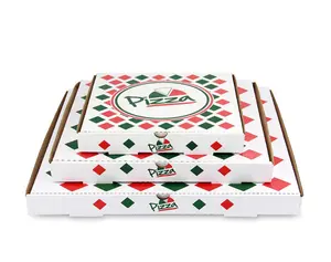 Pizza Boxes Wholesale Custom Corrugated Carton Packing Cheap Price Pizza Box with Logo 12 16 18 Inch Paper Food Corrugated Board