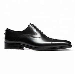 Latest style design OEM china factory manufacturer men's genuine leather rubber sole dress shoes