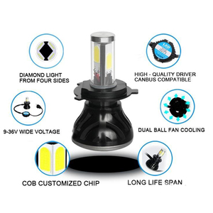 Phares LED TACPRO 50W 5500LM H11 H7 H1 9005 9006 Ampoules de phares LED pour motos <span class=keywords><strong>H4</strong></span> - Product Image 3