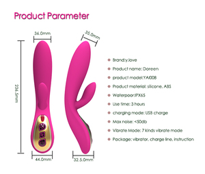 Y.Love Wasserdichtes wiederauf lad bares Sexspielzeug für Erwachsene für Frauen G-Punkt-Kaninchen-Dildo <span class=keywords><strong>vibrator</strong></span> aus Silikon und ABS-Material - Product Image 2