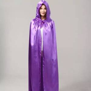 <span class=keywords><strong>Mantello</strong></span> da <span class=keywords><strong>Strega</strong></span> con Cappuccio Nero Rosso Viola per Halloween - Product Image 2