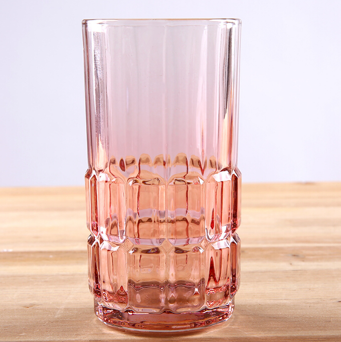 Haonai 230ml drinking glass water glass cup 6 assortment color