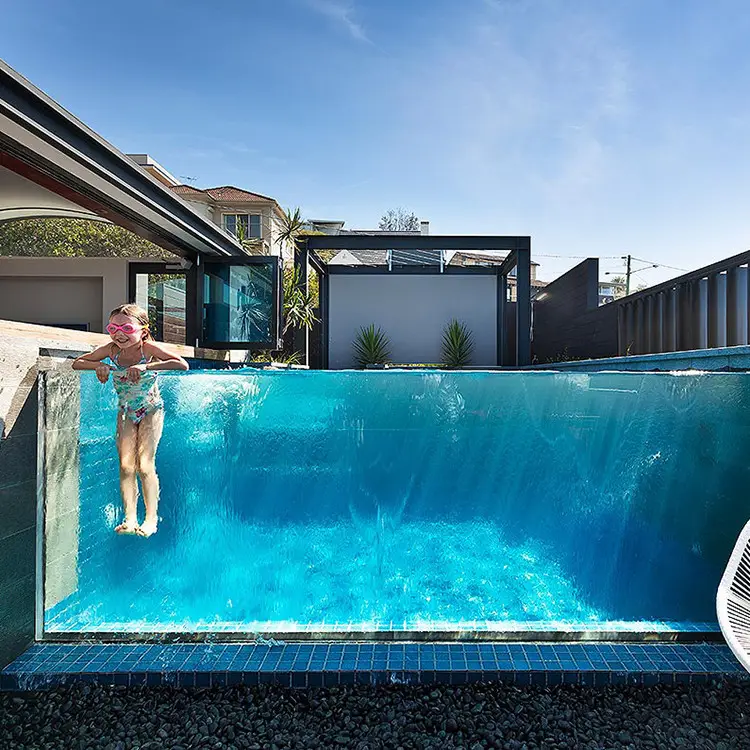 Vendita calda professionale maker personalizzato acrilico trasparente piscina pannelli esterni