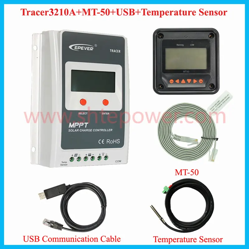 EPEVER Tracer3210A 30A 태양 광 컨트롤러 MPPT 100 볼트 태양 전지 패널 배터리 충전기 12 볼트 24 볼트 자동 스위치 컨트롤러 30A