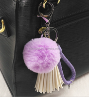 Creative haut de gamme glace soie gland femme porte-clés voiture porte-clés pendentif Rex lapin boule de poils ornements en peluche