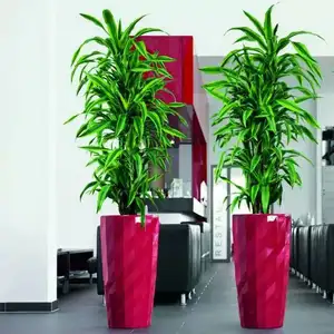 Luxury hotel diamond plastic flower pots Germany design flower pots indoor large decorative flower pots