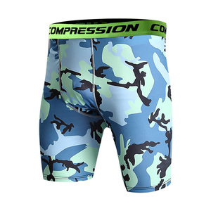 Uomini Camouflage Strato di Base In Breve Pantaloni Da Corsa Pantaloni Stretti Quick Dry Bicchierini di Compressione - Product Image 2
