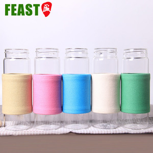 Botella de agua de vidrio, con soporte para teléfono, energía de cristal, borosilicato - Product Image 5