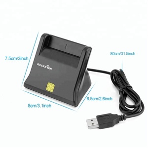 Oem chip au9580 <span class=keywords><strong>USB</strong></span> 2.0 ATM thông minh Đầu đọc thẻ với khe cắm thẻ <span class=keywords><strong>Sim</strong></span> - Product Image 2