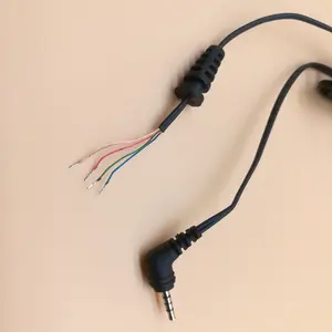 Câble Audio stéréo auxiliaire mâle vers mâle 45, à Angle droit 3.5mm, prise TRRS, cordon de grain