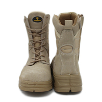 Chaussures tactiques de désert à lacets avec embout en acier pour hommes, bottes de sécurité camouflage antidérapantes à tige haute Belleville