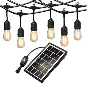 Guirlande lumineuse solaire à ampoules LED 2W avec panneau solaire 3V, pour un jardin en extérieur