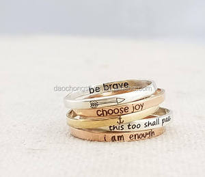 Dainty Jewelry Personalized Inspiration S925 <strong>Silver</strong> <strong>Stacking</strong> <strong>Ring</strong> - Product Image 3