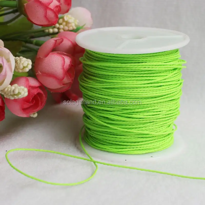 Factory Wholesale 1.0MM Waxed Cotton Cords Strings Wire Thread Beading for Jewelry Accessories 100 Yard