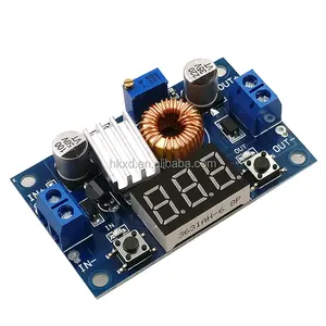 5A 75 W XL4015 DC-DC Buck Converter High Power Módulo de Potência Step-down regulador de Tensão com LED Voltímetro Exibição fin de refrigeração