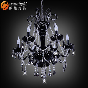 Antique lustre en cristal noir, bougies chandeliers omg88617-6 en plastique - Product Image 2