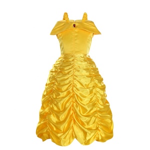 MAC-0003 Party Halloween Kids Yellow <strong>Princess</strong> <strong>Belle</strong> Fancy Dress <strong>Costume</strong> - Product Image 1