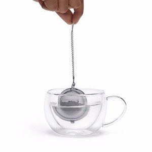 Té herramientas de acero inoxidable Cadena de manejar Mesh Tea bola infusor - Product Image 5