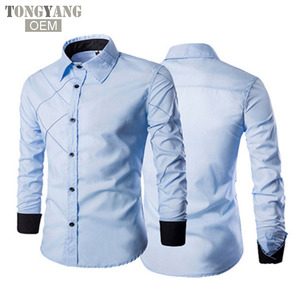 Áo Sơ Mi Có Khuy Dáng Ôm Cho Nam, Áo Kiểu Dáng Ôm Vừa Vặn, Dài Tay, Phong Cách Doanh Nhân Thường Ngày - Product Image 2