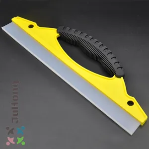 All Purpose Squeegee for Shower Window Car Glass Yellow Frame Soft Silicone Blade Cleaning Kits Door Wall Tile Glass