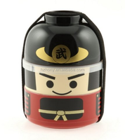 Boîte à déjeuner pour enfants japonais Boîte à bento Poupée Geisha Poupée Kokeshi Conteneur alimentaire à deux étages