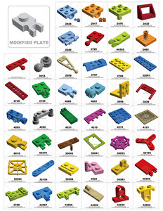 DELO TOYS Pièces de bricolage pour enfants, blocs de construction MOC, briques en plastique de haute qualité, plaque 1*2, modifiée 1 x 2 avec rail de <span class=keywords><strong>porte</strong></span> (N° 32028) - Product Image 4