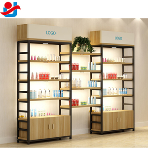 Bán lẻ hiện đại <span class=keywords><strong>Fancy</strong></span> cửa hàng kim loại gỗ Kệ hiển thị rack/Túi hiển thị gỗ giá kệ - Product Image 1