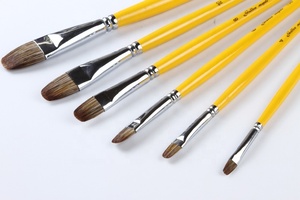 Qualité supérieure Mélange Poils D'animaux (Belette, Sable, Mangouste) pour peinture Acrylique brosse pinceaux d'artiste - Product Image 6