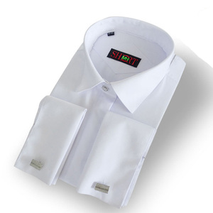 Formel blanc luxe col français manchette en gros chemises de smoking pour les hommes - Product Image 1