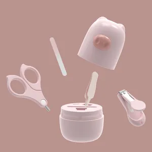 New 10.8x7x6.6cm Pig Safety Infant Baby Beauty Tools Set Scissors Baby Nail Care Suits