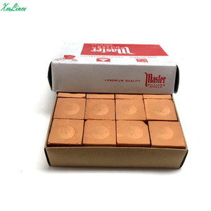 Craie de billard Lincos Master, boîte de 12 pièces, marron, durable, pour les jeux de snooker et de billard - Product Image 3