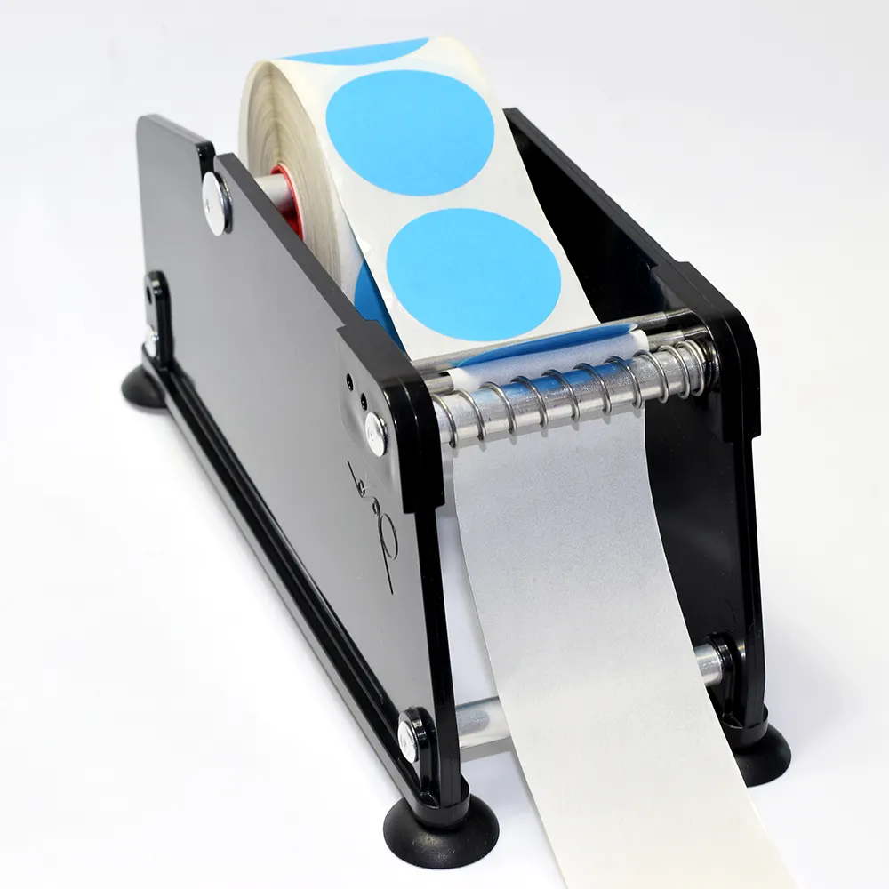 Nuevo Manual de mesa dispensador de etiquetas 2 "etiqueta rollo dispensador manual con negro