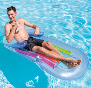 Intex 58802 estate King Kool lounge in PVC gonfiabile anello di nuoto con braccioli e schienali per i bambini per la piscina e il nuoto