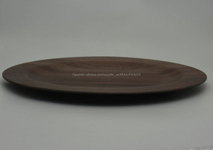Venta al por mayor de artículos para <span class=keywords><strong>el</strong></span> hogar Oval mira como la madera cargador Placa de melamina de utilizar alimentos placa - Product Image 3