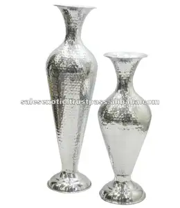 铝瓶花瓶，抛光花瓶，花瓶中的银
