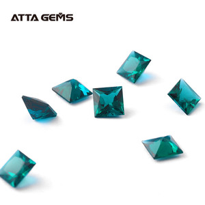 Créé Emerald Princess cut 7*7mm <span class=keywords><strong>émeraude</strong></span> foncé nom acheter <span class=keywords><strong>émeraude</strong></span> en ligne - Product Image 3