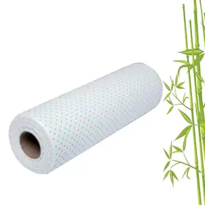 Wieder verwendbare Bambus-Papier tücher Wasch bare Bambus-Küchen tücher Unpaper-Handtücher Wieder verwendbare Bambus-Sweeps-Handtücher mit einem wirtschaft lic heren grünen Boden