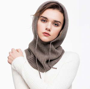 S4138 Mùa Đông Áo Thun Cáp Đan Vòng Lặp Ống <span class=keywords><strong>Infinity</strong></span> Trùm Đầu Cowl Scarf Ski Hat Dệt Kim Crochet Hood Scarf Hats - Product Image 3