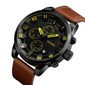 skmei 1309 chronograph digital watches wrist watch leather