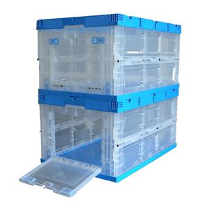 storage box with open front truck transportation folding plastic crate cheap warehouse plastic storage case
