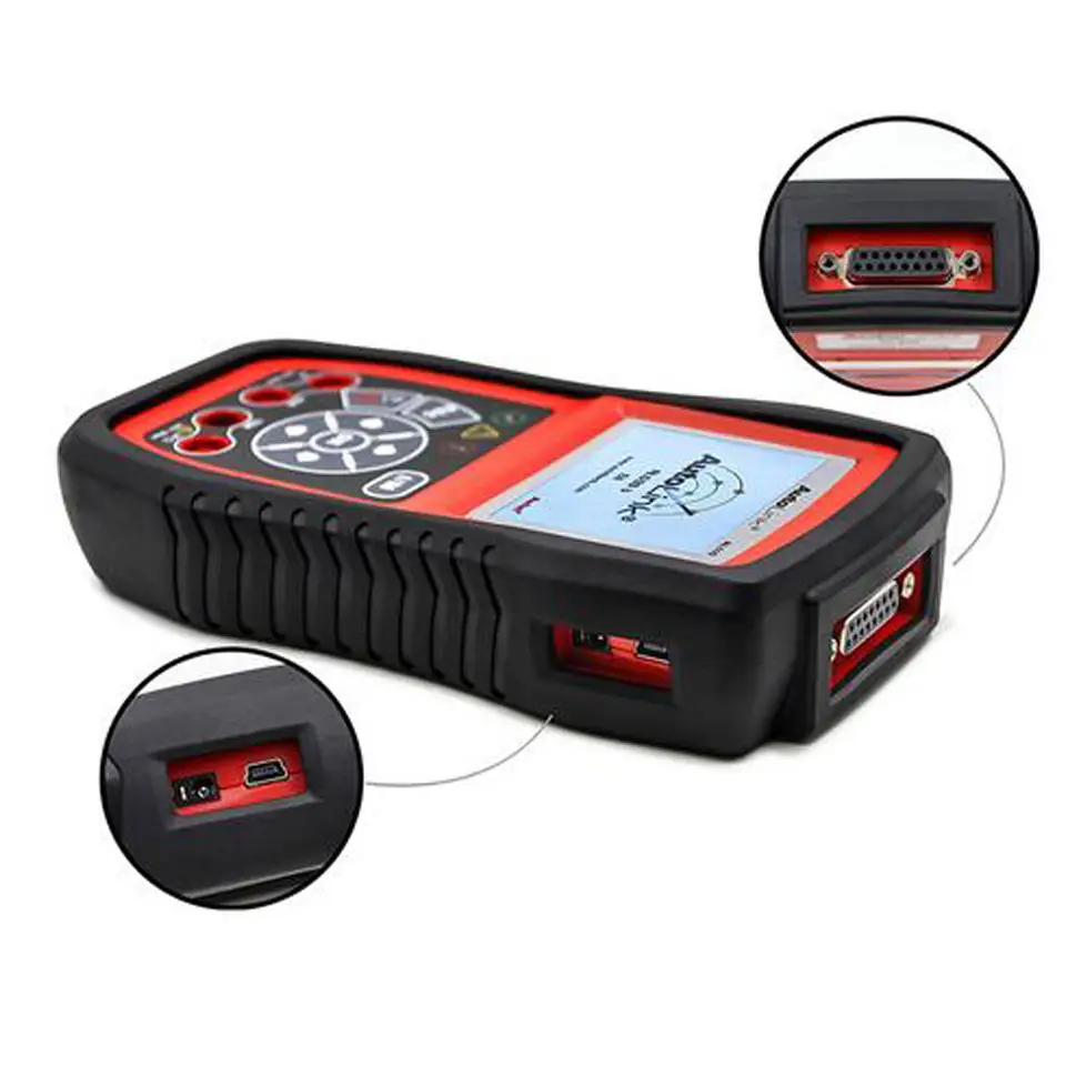 Autel Autolink AL539B OBD II-und Autodiagnose-Scan-Tool CAN-Code-Leser Die meisten Automarken 2017 Neueste Version 12v Black & Red 9w