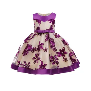 Küçük kız parti çocuklar slatest çocuk tasarımları bebek parti elbise frocks akşam moda çocuklar elbiseler uygun fiyat ile