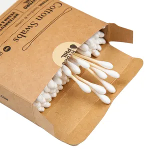 Bamboo Stick Double Tipped Cotton Buds Ohren reinigung Q-Tips Wattes täbchen