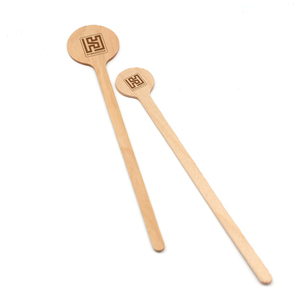 Agitadores mezcladores ecológicos de alta calidad de madera Birke Herramientas de café y té de primera calidad almacenadas - Product Image 3