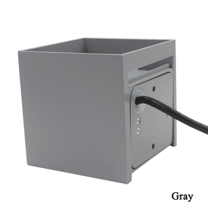 Gray IP65 Adjustable Wall-mounted LED Wall Lamp Outdoor <strong>Cube</strong> Sconce <strong>Lighting</strong> - Product Image 3