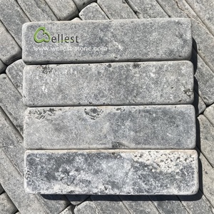 Chinese Tumbled Finish Blue Limestone <strong>Bricks</strong> for Garden Landscaping Paving - Product Image 1