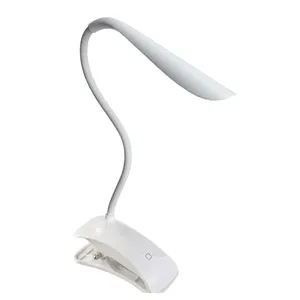 Lámpara LED de escritorio con cuello de cisne Flexible, 3 niveles de brillo, operada por batería, de mesa, 5W, Control táctil, compacta y portátil