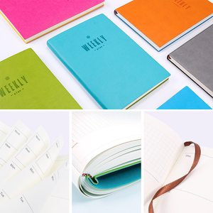 Custom <strong>Weekly</strong> Planner Notebook A5 Size Colorful Leather Soft Cover <strong>Diary</strong> with Thread Sewing Saddle Stitching Monthly Planner - Product Image 5