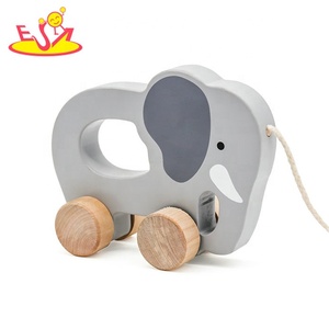 子供木製象ドラッグおもちゃ卸売W05B084 - Product Image 2
